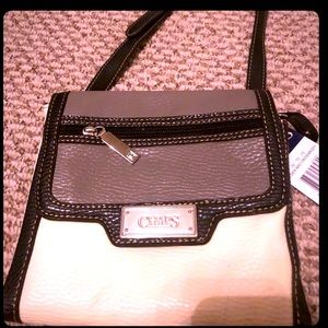 NWT Chaps Gray and White Great Crossbody!